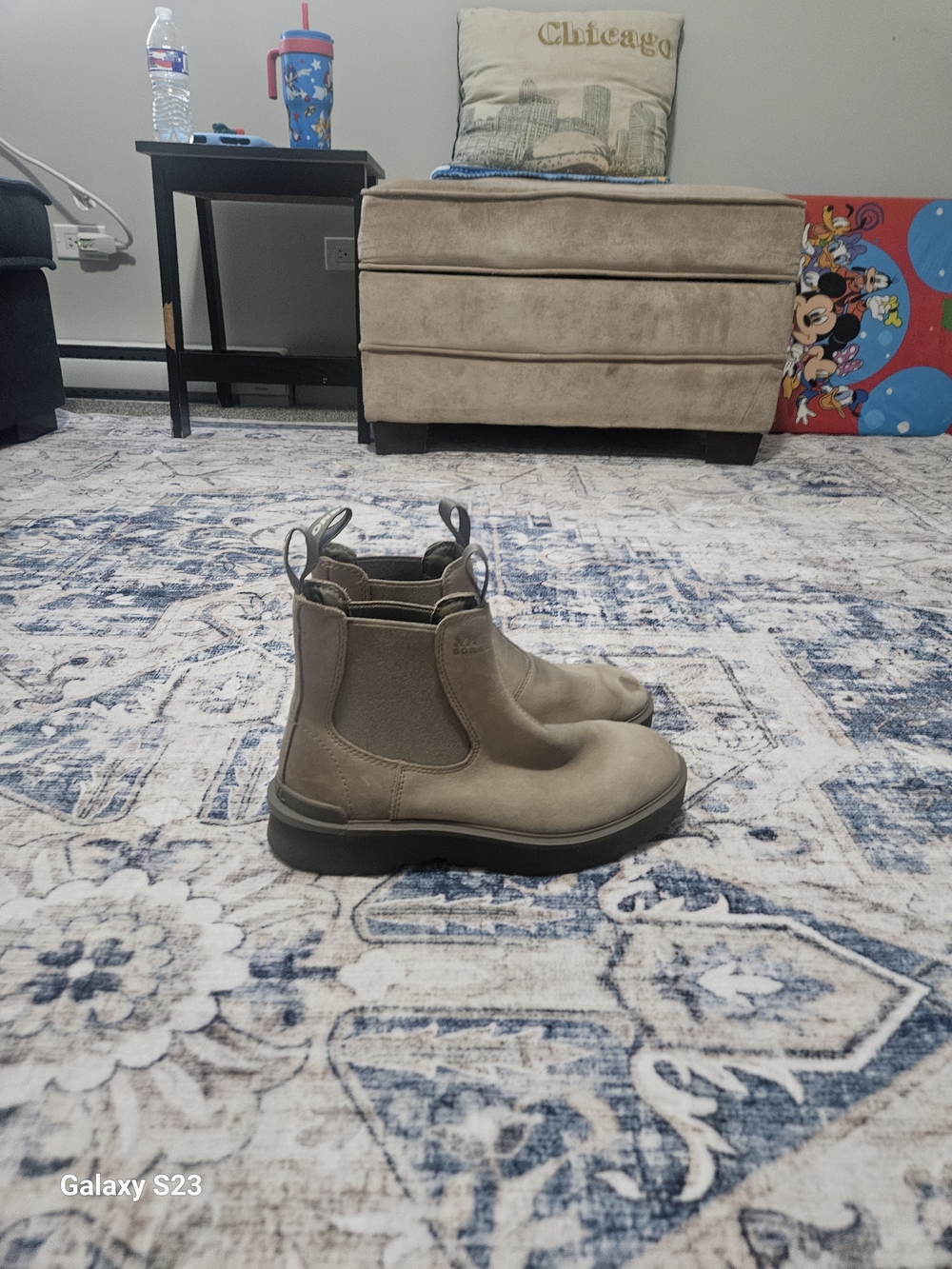 Sorel Women's Suede Chelsea Ankle Boots Taupe Waterproof US 8.5 EU 39.5
